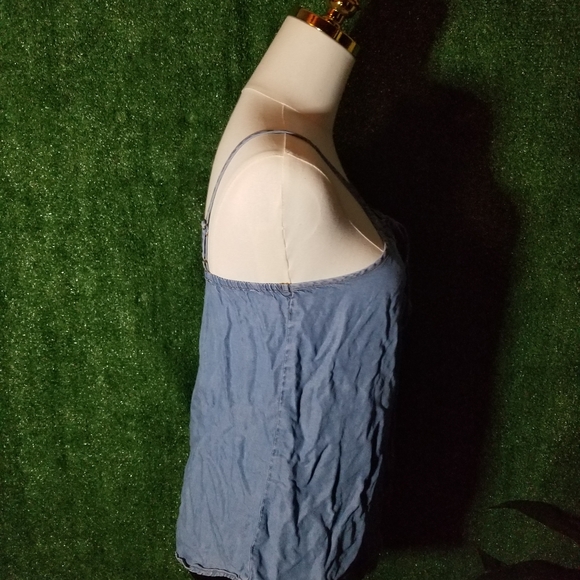 Women's Blue Spaghetti Strap Top - Picture 3 of 3